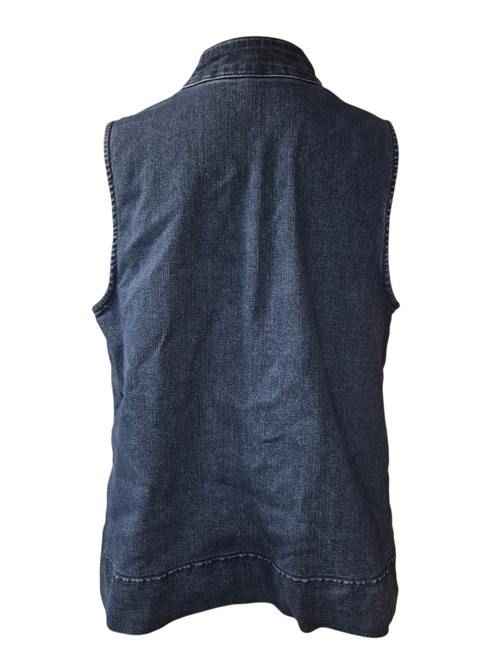 crown & ivy Indigo Denim Sleeveless V-Notch Tunic - Picture 2 of 4